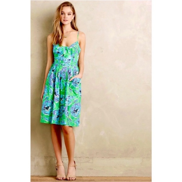 Plenty by Tracy Reese Dresses & Skirts - Anthropologie Plenty by Tracy Reese Green Kirby Floral Dress Size 12